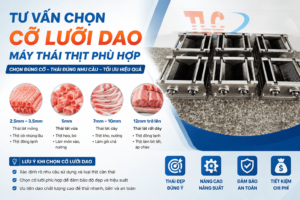 Tư Vấn Chọn Cỡ Lưỡi Dao Máy Thái Thịt Phù Hợp