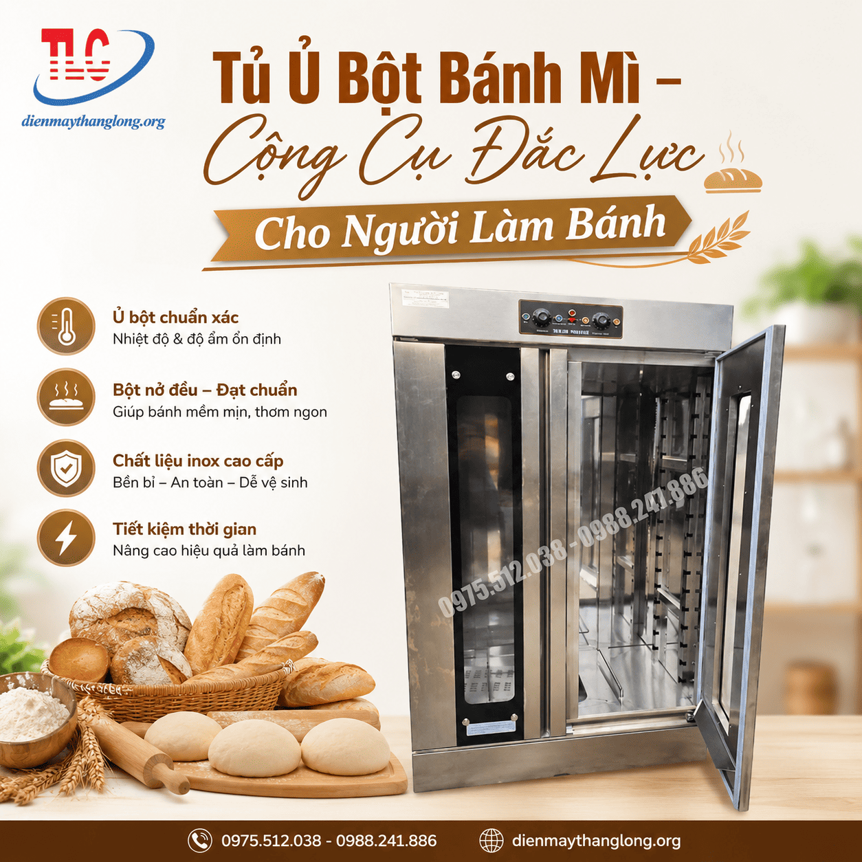 Tủ Ủ Bột Bánh Mì – Cộng Cụ Đắc Lực Cho Người Làm Bánh