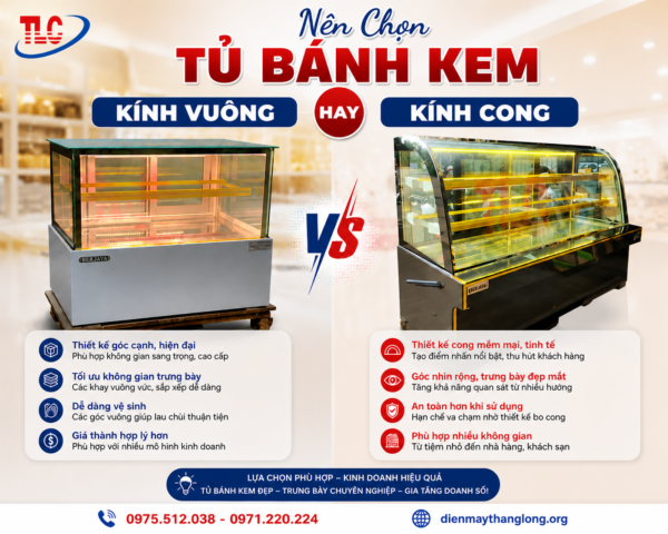 nen dung tu banh kem kinh vuong hay kinh cong