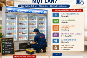 Bao Lâu Nên Bảo Dưỡng Tủ Trưng Bày Bánh Ngọt Một Lần?