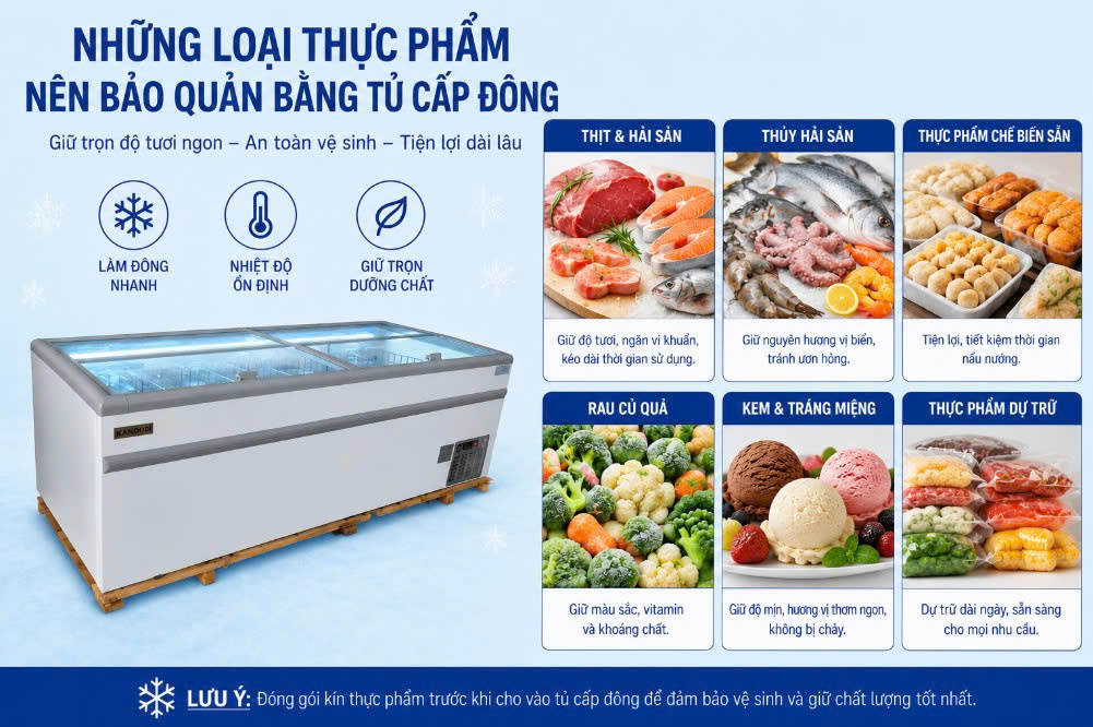 Những Loại Thực Phẩm Nên Bảo Quản Bằng Tủ Cấp Đông