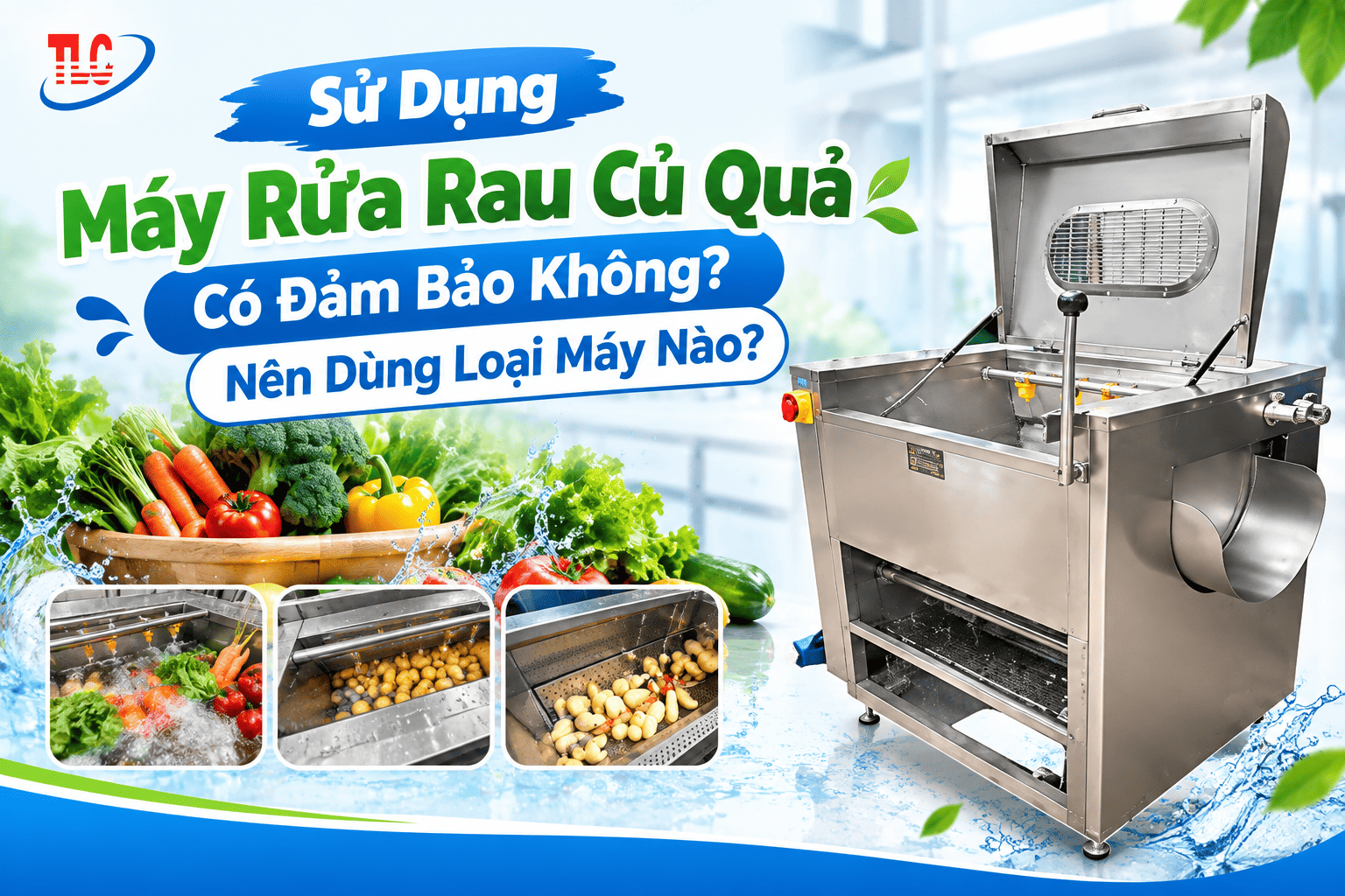 Sử Dụng Máy Rửa Rau Củ Quả Có Đảm Bảo Không? Nên Dùng Loại Máy Nào?
